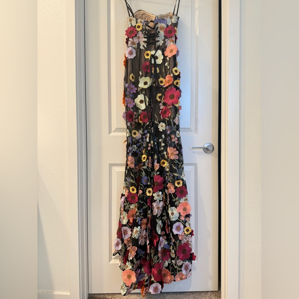 NWOT BRONX AND BANCO Jasmine Multi Floral Strapless Gown - Picture 9 of 15